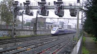 20 trains ter7 trains TGV1 train TGV carmillon à Lyon le vendredi 26 octobre 2012 [upl. by Shantee]