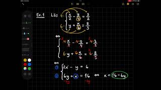 Ekvationssystem med bråk [upl. by Ennairb554]
