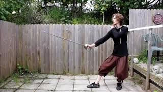 Rapier footwork drill Destreza [upl. by Terrene855]