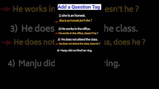 Question Tag Tail Tag English Grammar10th class English9th class English GrammarShort [upl. by Evalyn224]