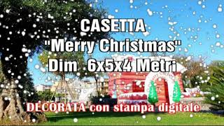 Casetta di Babbo Natale Gonfiabile 6x5x4H [upl. by Yenoh]