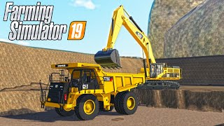 MINING FOR GOLD WITH MASSIVE CAT EQUIPMENT  ROLEPLAY FARMING SIMULATOR 2019 [upl. by Tito]