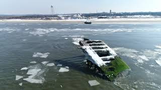 Snow Covered Beach town Cape May NJ [upl. by Netsirk]