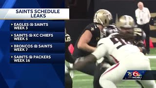 New Orleans Saints schedule leaks surfacing [upl. by Enomaj]