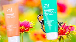 Z M Vitamin c Face Wash And Z M Pimple Clear Face Wash Review [upl. by Armil]