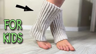 Kids RIBBED Leg Warmers  EASY Crochet Tutorial [upl. by Ecniuq]