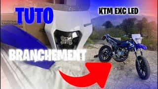 Tuto branchement plaque phare KTM EXC led [upl. by Torrell]