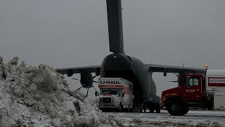 Llega a Terranova el avión A400 fletado por el Gobierno [upl. by Bottali736]