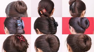 Cute simple hair style girl everyday  self hair style girl for long hair  big claw clip hairstyles [upl. by Anuahc]