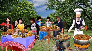 Farm Restaurant Fresh Organic Worlds Famous Street Food Hindi Kahani Moral Stories New Comedy Video [upl. by Gilberte986]