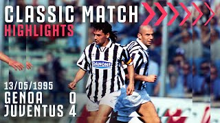 Genoa 04 Juventus  Baggio Ravanelli Jarni amp Vialli all Score in 1995  Classic Match Highlights [upl. by Patti]