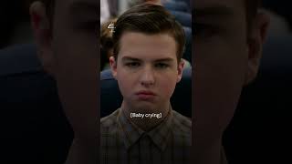 A crying baby on Sheldons longhaul flight YoungSheldon [upl. by Wachter]