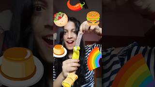 Emoji Food Eating challenge shortvideo youtube [upl. by Nekial]