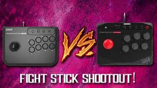 HORI FIGHTING STICK MINI vs MADCATZ FIGHTSTICK ALPHA  Fight Stick Shootout [upl. by Ali808]