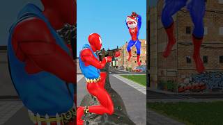 Shark spider rescues SpiderMan from Dinosaur TRex vs Hulk spiderman dinosaur dinosaurs [upl. by Eiramrefinnej]