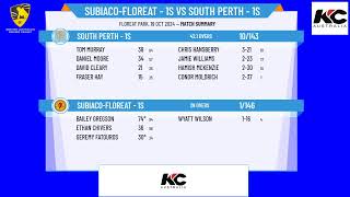 SubiacoFloreat  1s v South Perth  1s [upl. by Gillian985]