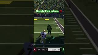 Cfb 25 onside kick return ‼️ ncaafootball cfb25 [upl. by Lula702]