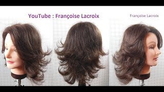 Coupe de cheveux femme dégradée  Medium length haircut with layers  Corte de pelo en capas [upl. by Ayekehs257]