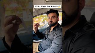 When Shell Drive 😱 couplegoals rajatswati driving heavydriver comedyfilms funny comedy [upl. by Venditti]