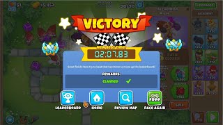 Third Place BTD6 Race quotA VERY late startquot in 20783 10 top 3s  no rng [upl. by Erickson]