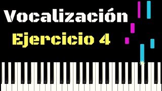 EJERCICIO DE VOCALIZACIÓN 4  Tutorial piano [upl. by Assirehc]