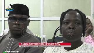 Ondo 2024 INEC engages PWDs for inclusive participation [upl. by Andrus]