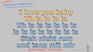 Anna Maria Zimmermann  Liebe verboten Uh la la la Instrumental und Karaoke [upl. by Aikas]