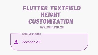 Flutter Textfield Height Customization  Flutter Tutorial  Flutter For beginners [upl. by Htebazileharas]