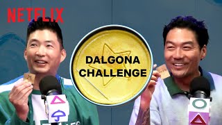 Phil Yu amp Dumbfoundead Try the Dalgona Challenge  Squid Game The Official Podcast  Netflix [upl. by Nujra675]