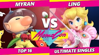 MomoCon 2022 Top 16  Myran Olimar Vs Ling Peach SSBU Ultimate Tournament [upl. by Chaudoin]