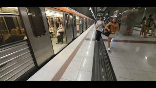 1st generation train arriving and departing Aghios Dimitrios station line 2 [upl. by Lavella]