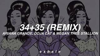 Ariana Grande  34  35 Remix feat Meghan Thee Stallion amp Doja Cat Traducido al español [upl. by Dekeles]