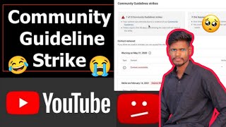 😭Channel Me Community Guidelines Strike😲Aa Gya  Video Uploading Problem Channel Delete Ho jaiga [upl. by Notyrb102]