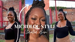 Elevate Your Microloc Styles With This Bun  Microloc Style [upl. by Tra]