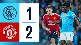 HIGHLIGHTS  Man City 12 Man United  Gvardiol Fernandes amp Diallo goals [upl. by Sarat]