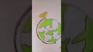 Globe drawing by art and craft with Aarushi 🎨🖌️ [upl. by Akanke]