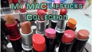 รีวิว  ลิปสติก MAC ใน collectionMAC lipsticks Collection [upl. by Nodnas]