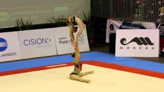 Gymnastics FIG Acro World Cup Maia 2014 WP Combined BLR [upl. by Alyal]