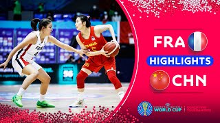 France  China  Highlights  FIBAWWC 2022 Qualifying Tournaments [upl. by Nyrek719]