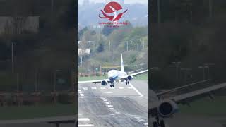 STUNNING Crab Landing hardlanding dangerouslanding crosswindlanding [upl. by Ahsats262]