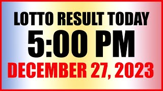 Lotto Result Today 5pm December 27 2023 Swertres Ez2 Pcso [upl. by Tehcac722]