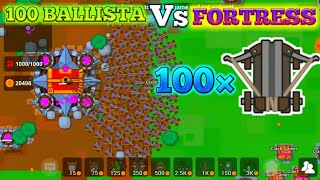 DESTROYING FORTRESS WITH 100 BALLISTA IN LORDZIO MOBILE  BALLISTA ARMY VS FORTRESS [upl. by Xanthus]