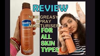 Vaseline CONTINUOUS SPRAY Intensive care Spray Moisturiser \How to use\benefit\Demo\Heartfulness OM [upl. by Blanding]