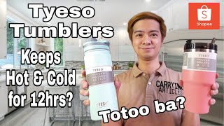 TYESO INSULATED MUG amp BOTTLE FROM SHOPEE REVIEW  Jengs Review Corner [upl. by Schreib]