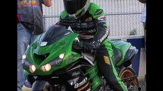 2012 ZX14R Destroys a Turbocharged Hayabusa [upl. by Kerby]