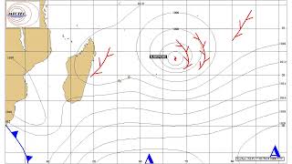 Février 2024  Évolution de la situation isobarique sur le Bassin SudOuest de locéan Indien [upl. by Oinoitna742]