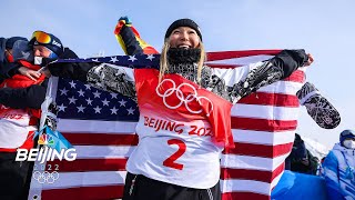 Huge first run gives Chloe Kim another halfpipe gold  Winter Olympics 2022  NBC Sports [upl. by Yenroc]