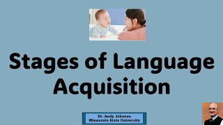 STAGES OF LANGUAGE ACQUISITION [upl. by Erdied]