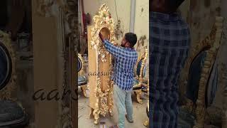 Gold Leafing Process luxury royal premiem modern furniture making aarsun manufacturer reels [upl. by Omari877]