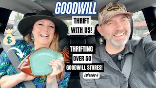 SO MANY FINDS THRIFTING OVER 50 GOODWILL THRIFT STORES Thrift With Me Episode 6 [upl. by Lou]